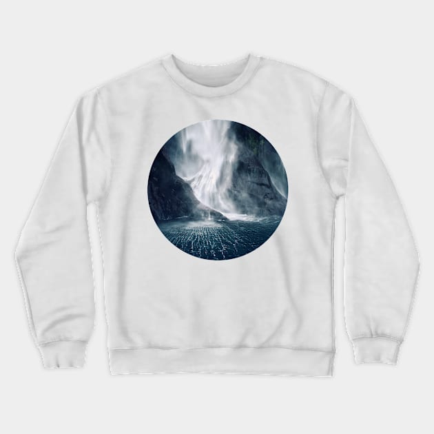 Bowen Falls, New Zealand Crewneck Sweatshirt by karinelizabeth